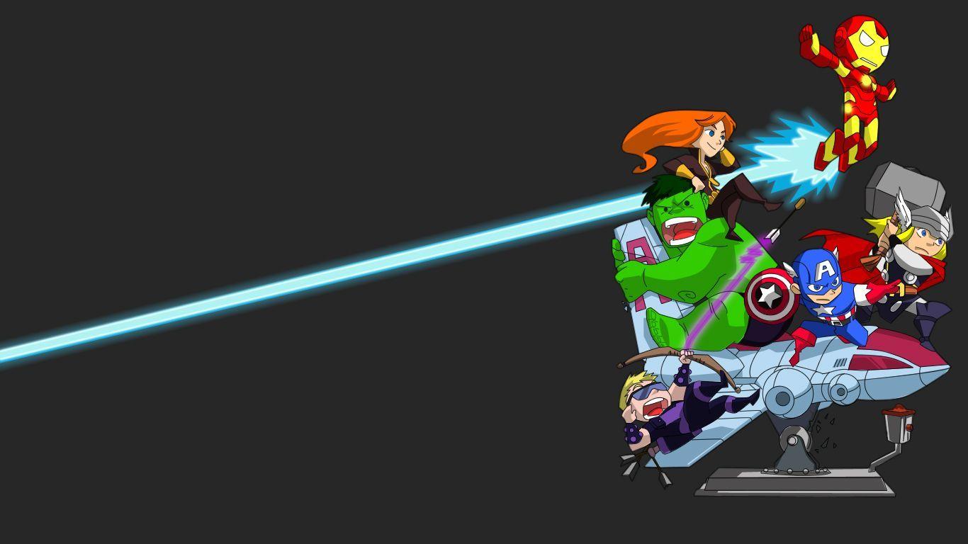 1366x768 Cute Avengers Chibi Wallpaper