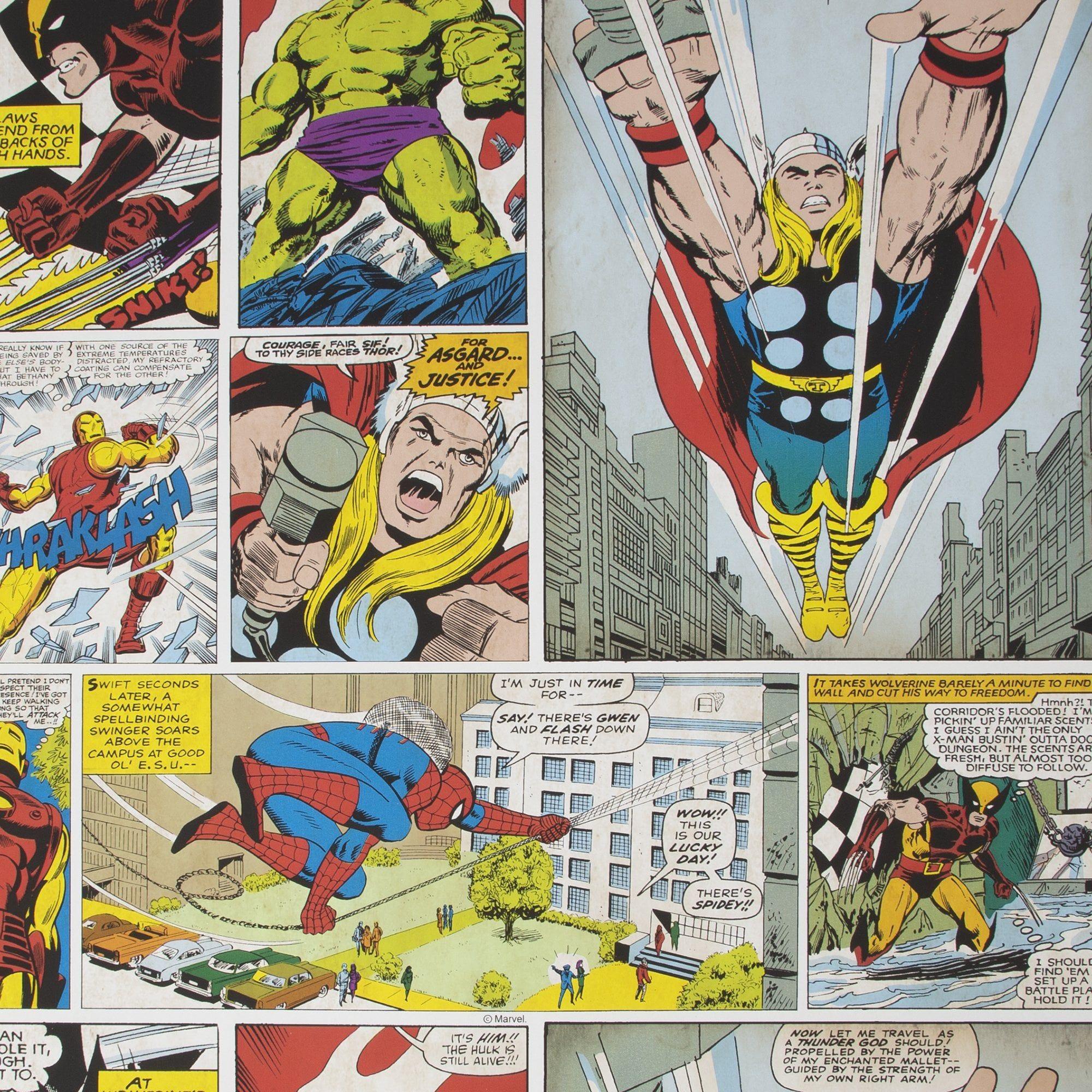 2000x2000 Marvel Comic Strip Multi Spiderman Iron Man Text Wallpaper 70 264