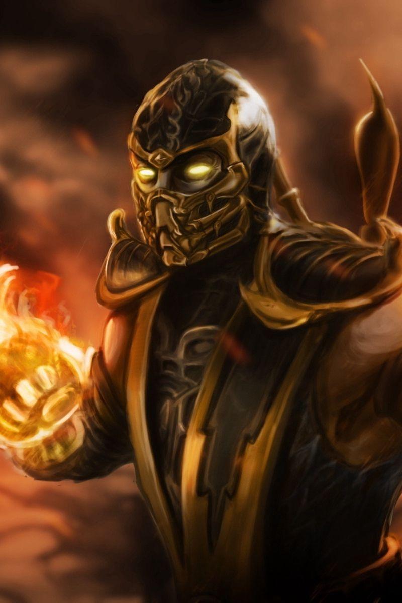 800x1200 Download wallpaper 800x1200 mortal kombat, scorpion, ninja, art