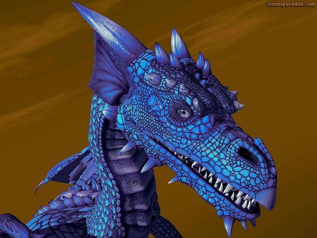 1024x768 Free 3D Wallpaper 'Ice Dragon' 1024x768