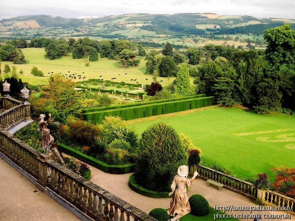 1024x768 Other England Fairyland Countryside Hill Balcony Green Tree