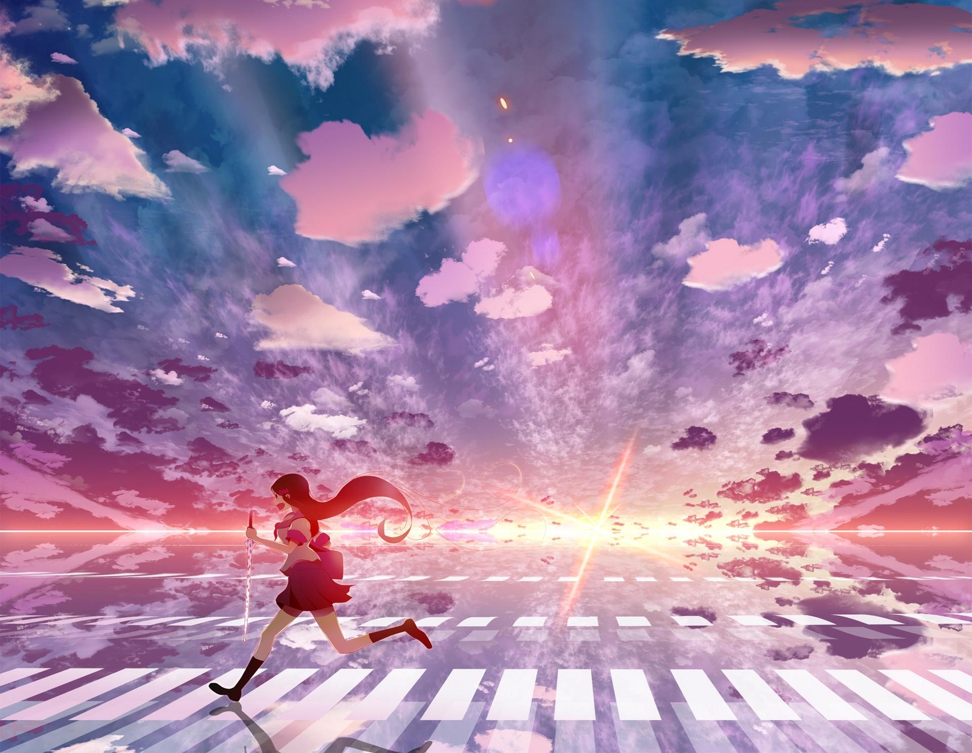 Purple Anime Sky Wallpapers Top Nh Ng H Nh Nh P