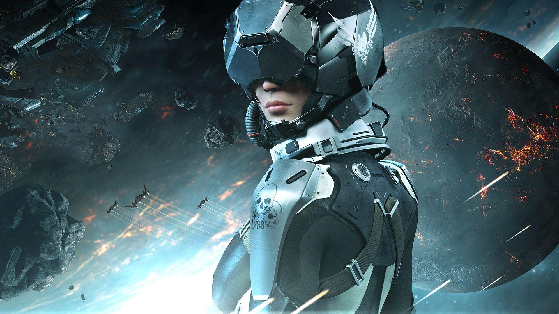 1920x1080 Download 1920x1080 HD Wallpaper elite dangerous helmet pilot, Desktop Background HD