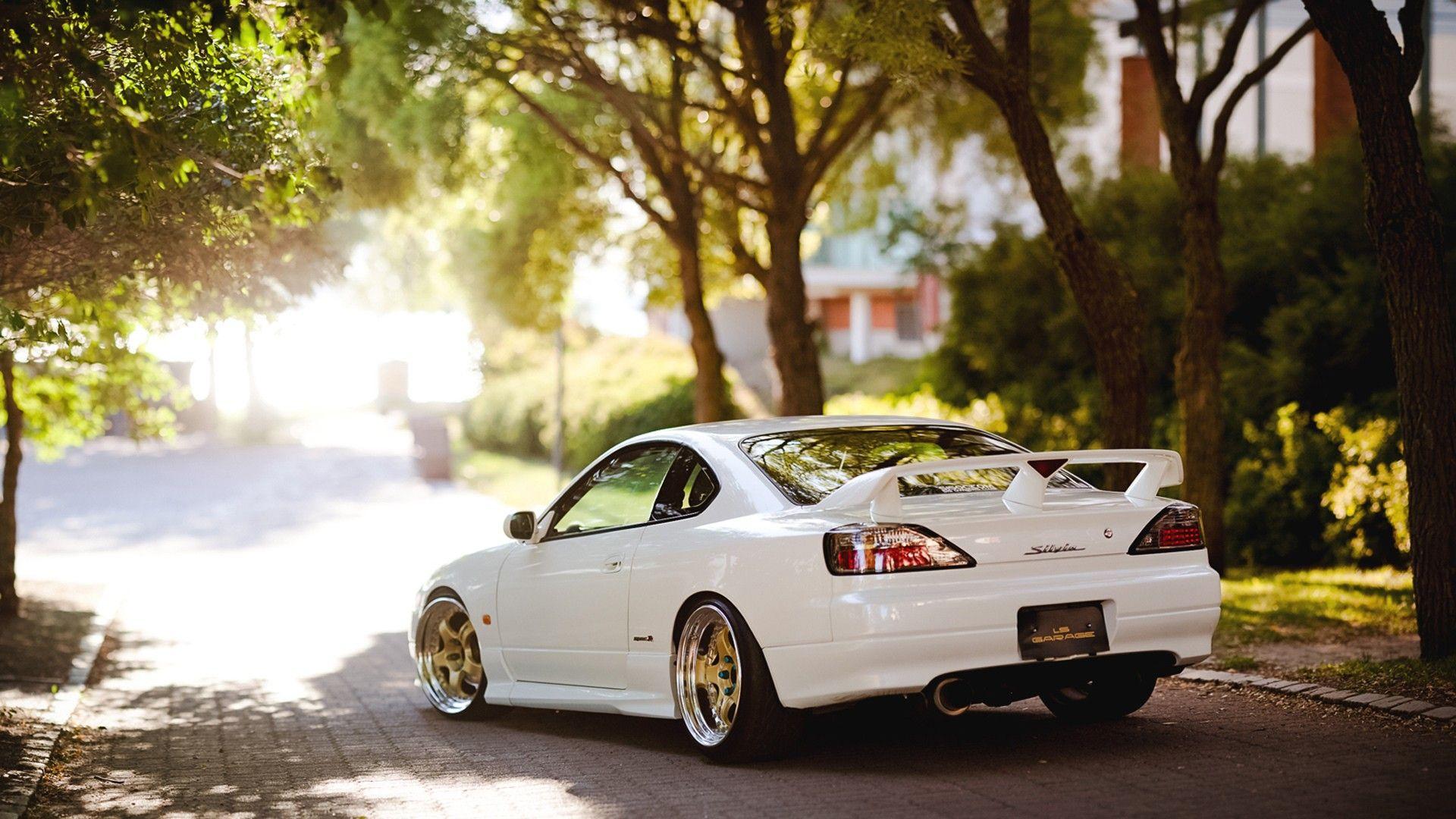 1920x1080 Ô tô JDM Thị trường nội địa Nhật Bản Nissan Silvia Trees Xe màu trắng
