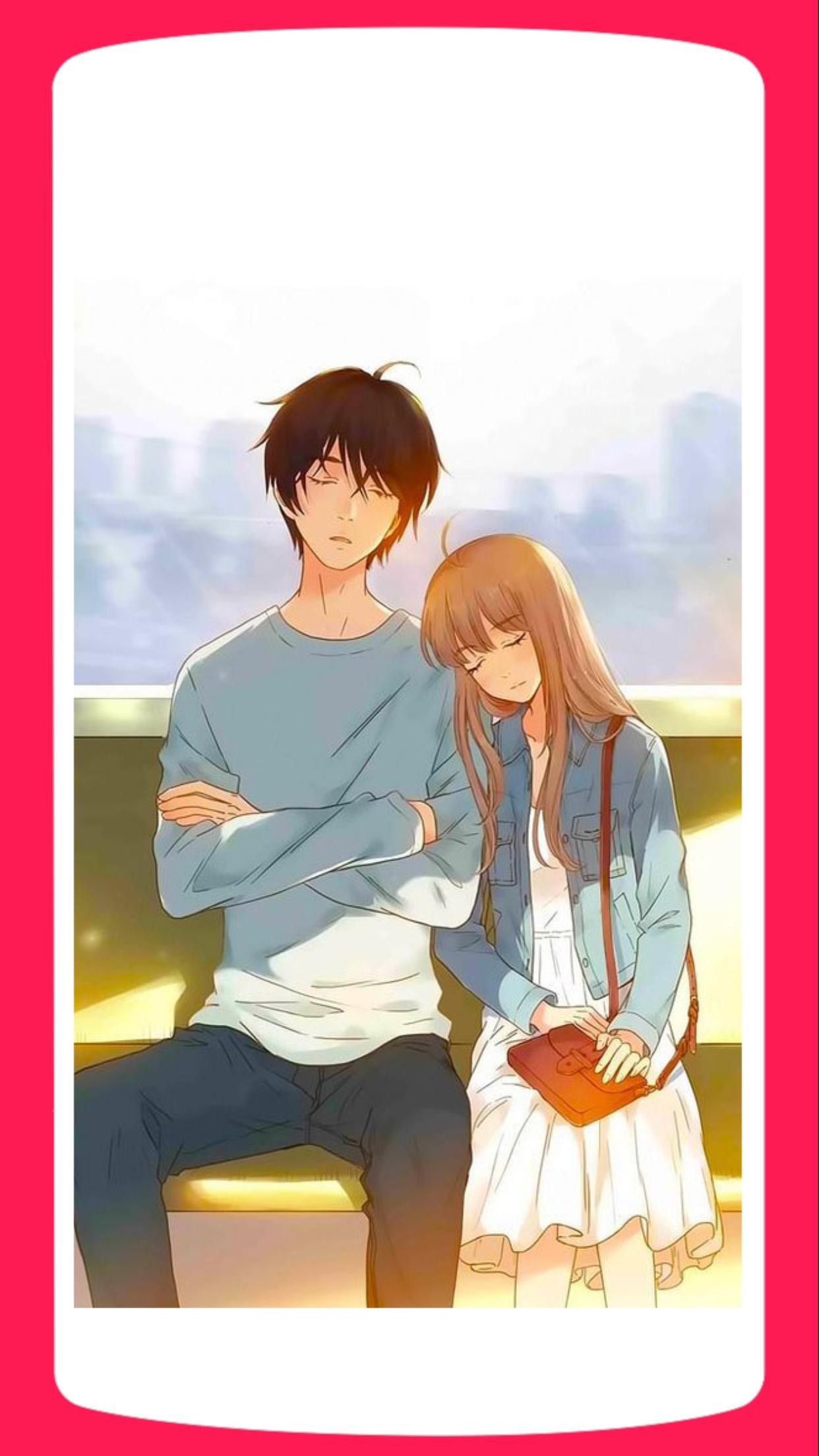 1242x2208 Romantic Anime Couple Wallpaper HD for Android
