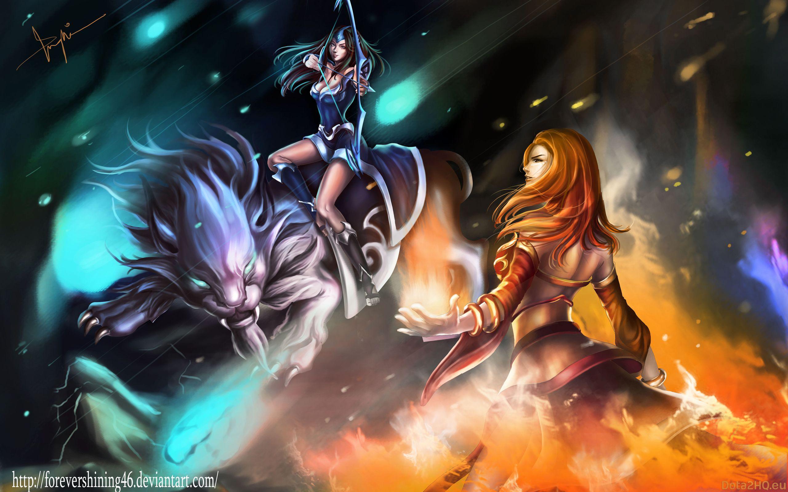 2560x1600 Dota 2 Luna Vs Mirana Spl Vs Lina Dota 2 Wallpaper & Background Download
