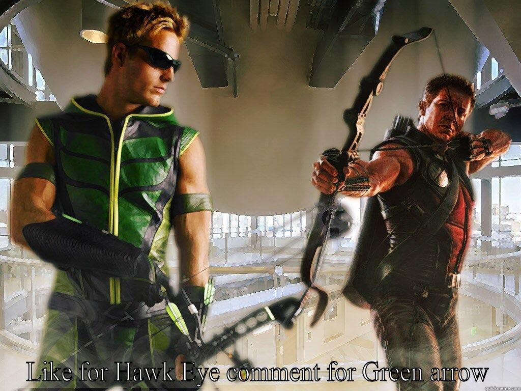 1024x768 Hawk Eye vs Green Arrow