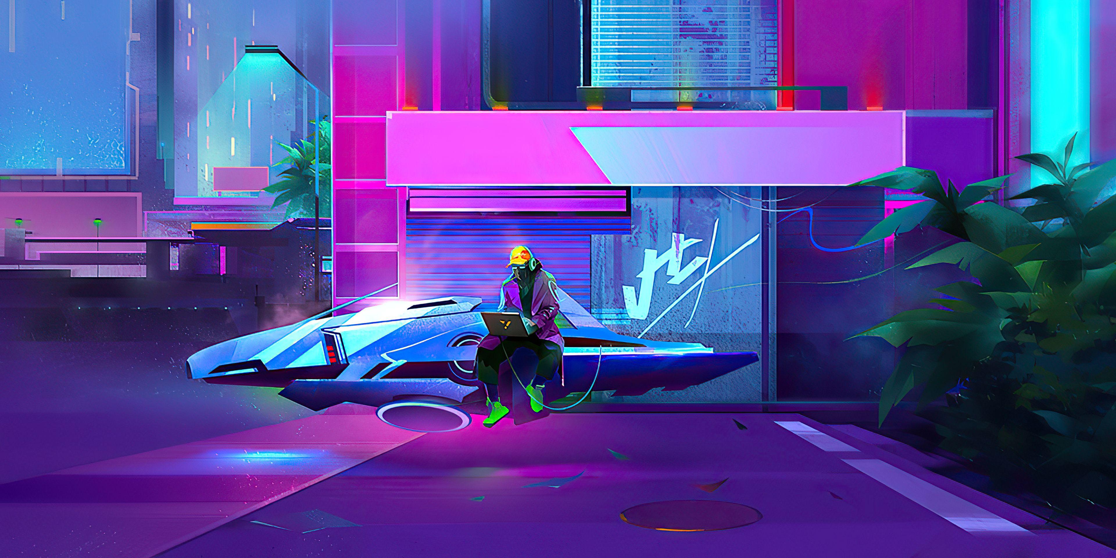 3840x1920 Cyberpunk Hacker Time, HD Artist, 4k Wallpaper, Image, Background, Photo and Picture