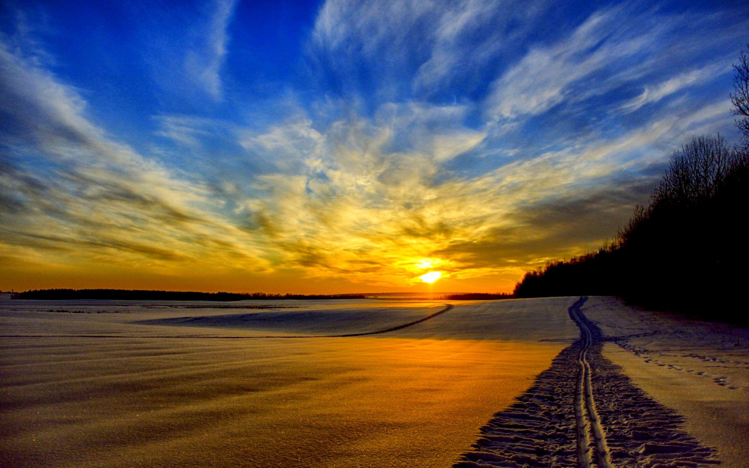 2560x1600 Winter Dusk Wallpaper Background 32494 2560x1600px