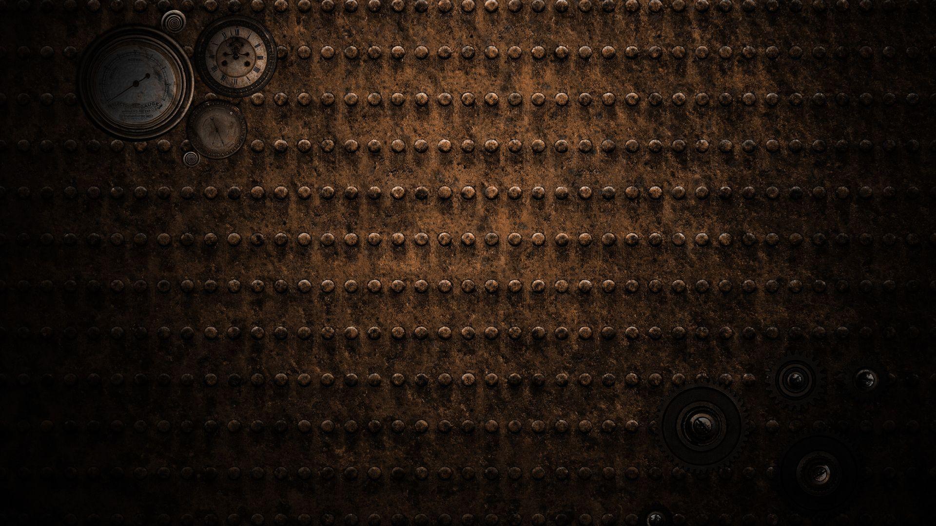 1920x1080 steampunk, steampunk, metal, gauges, arrows, rust desktop wallpaper 16334