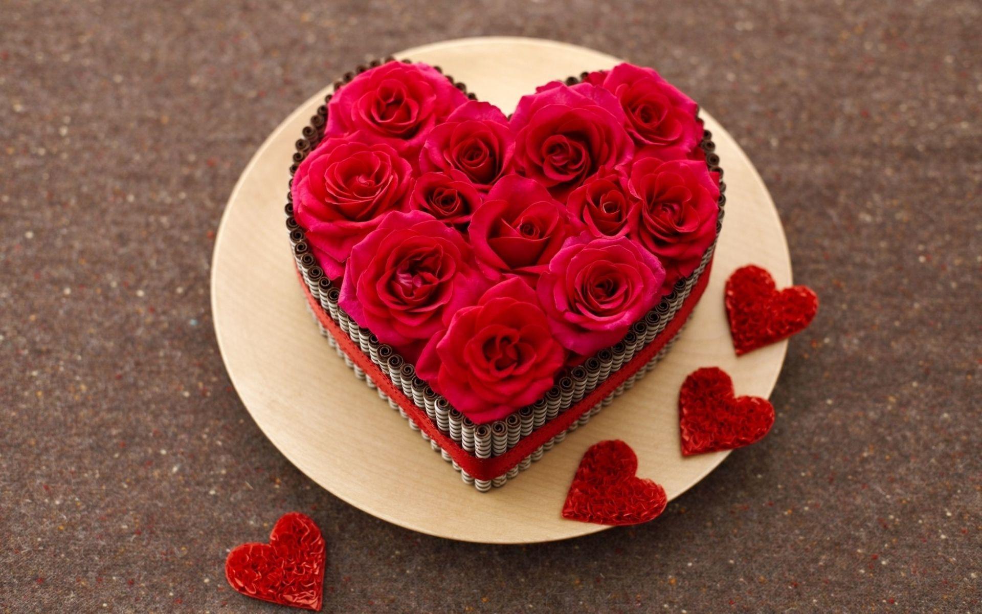 1920x1200 valentineand039s, Day, Hearts, Flowers, Roses, Bokeh, Red, Mood Wallpaper HD / Desktop and Mobile Background