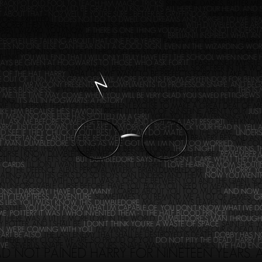 1024x1024 Harry Potter quote iPad Wallpaper