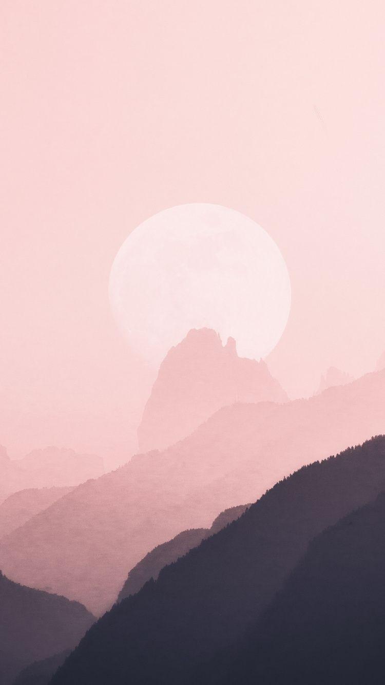 750x1334 Download Minimal, horizon, nature, mountains, silhouette wallpaper, 750x iphone iPhone 8