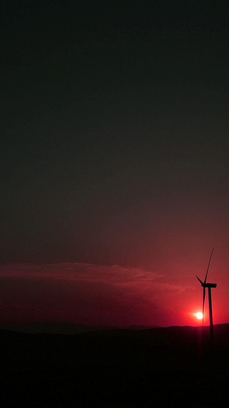 750x1334 iPhone 6 wallpaper. sunset sky minimal mountain nature red