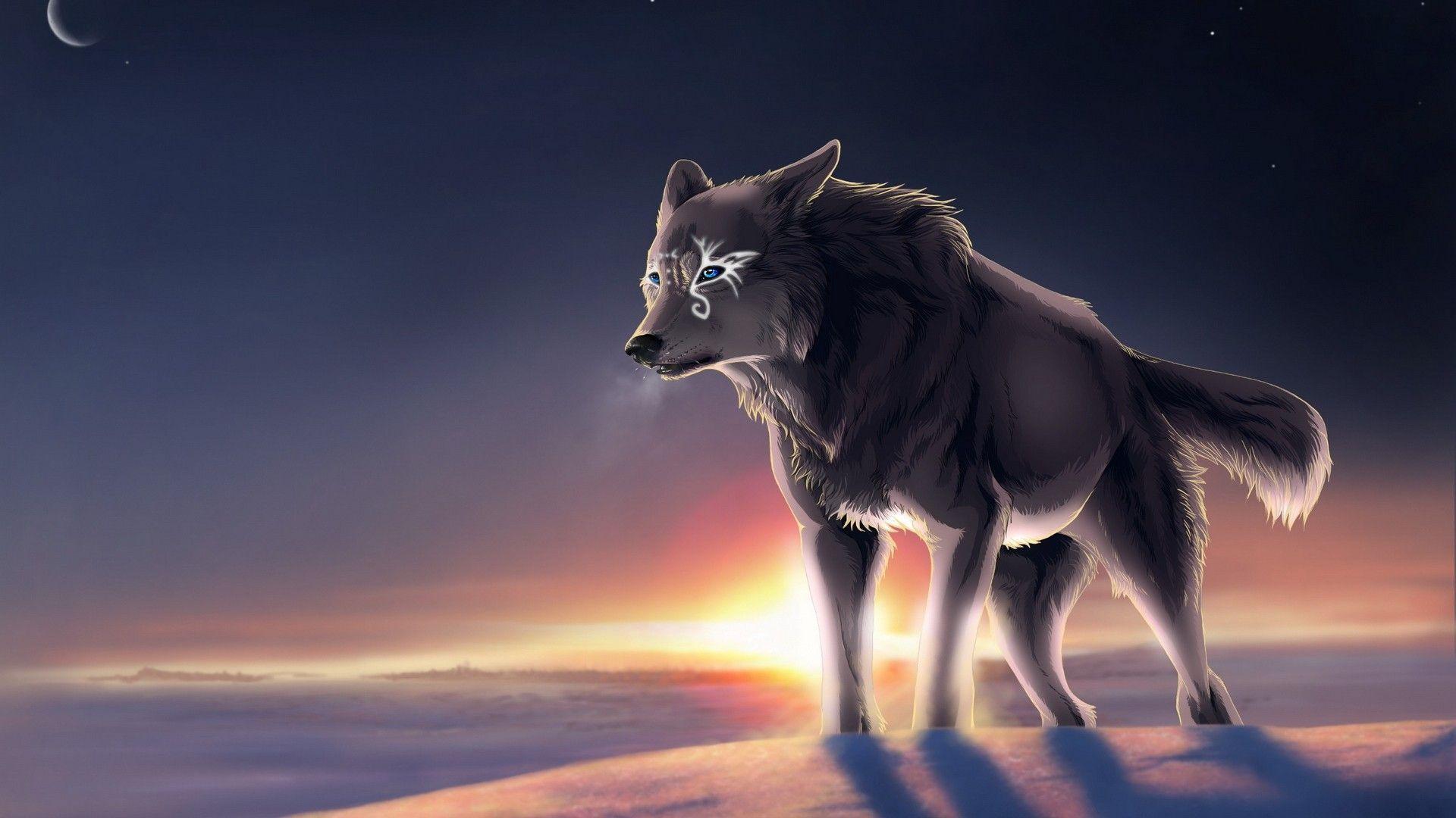 1920x1080 Lone Wolf HD Wallpaper Free Lone Wolf HD Background - Anime wolf girl, Anime wolf, Wolf wallpaper