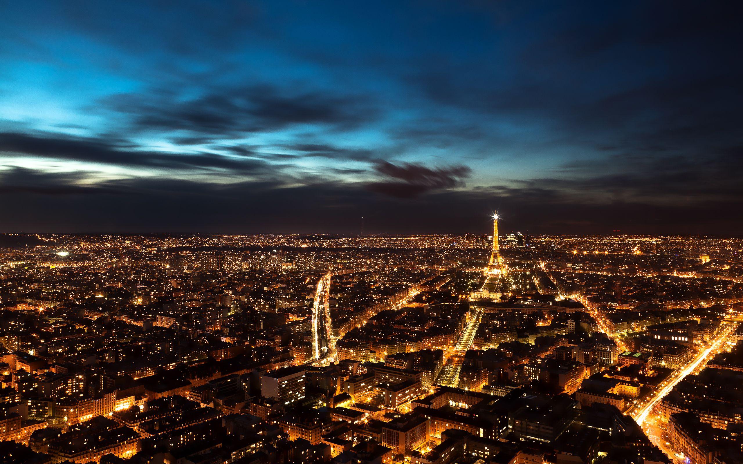 2560x1600 Paris Night Sky wallpaper