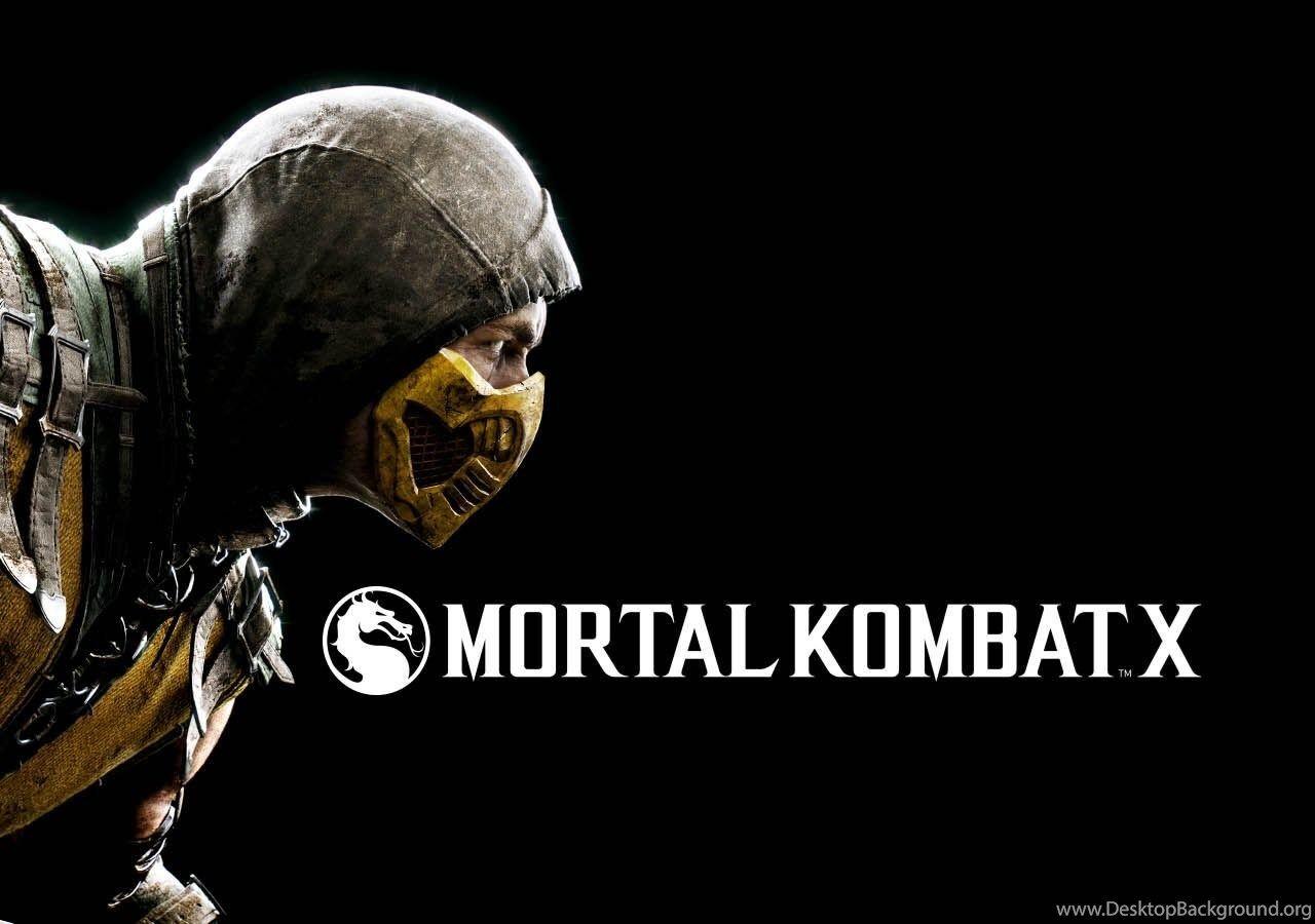 1280x900 Mortal Kombat X Scorpion & Logo 1600x900 Wallpaper Desktop Background