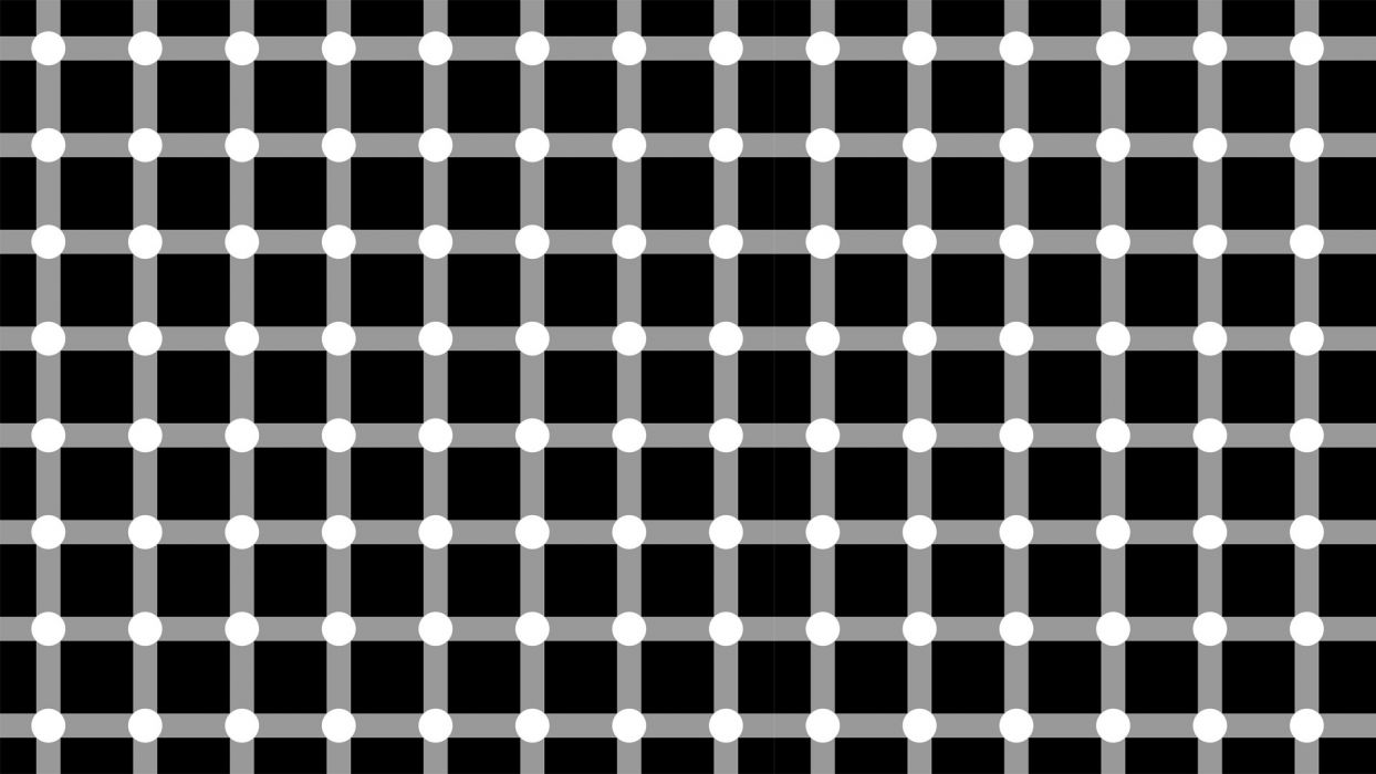 1244x700 Patterns Textures Grid Illusions Grayscale Optical Illusions Black And White Dots 4k Wallpaper & Background Download