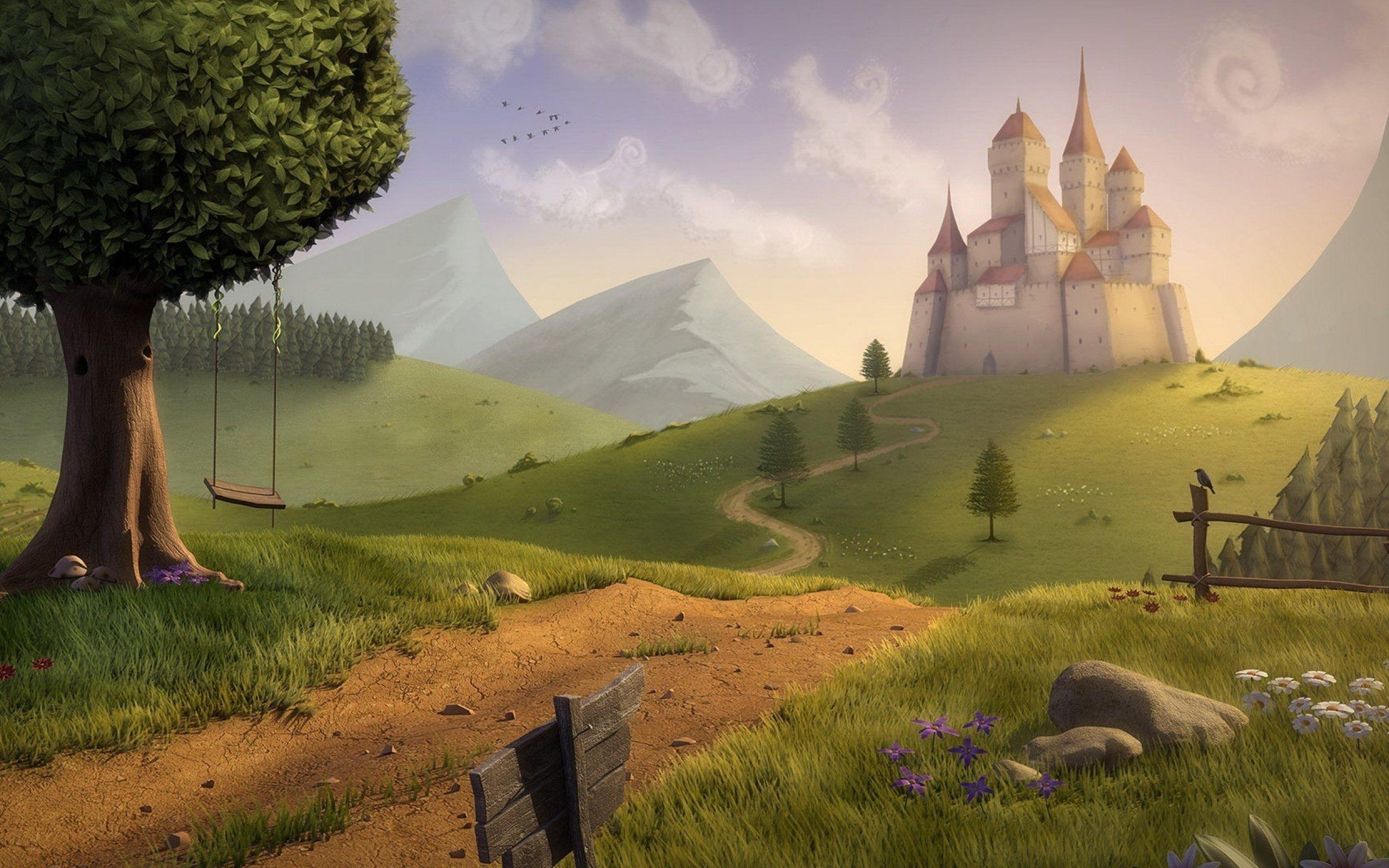 2560x1600 Fairytale Castle Wallpaper