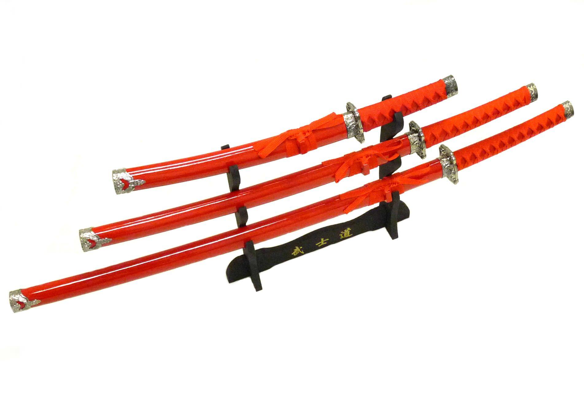 1903x1291 3pc Set Samurai Sword Set C29152 RD4. Samurai Swords. Swords