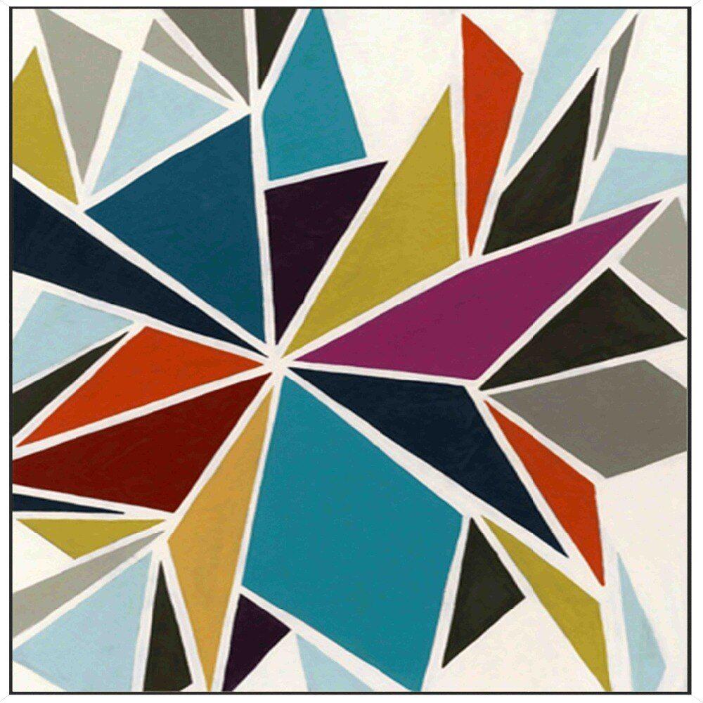 1000x1000 Watercolor Background Geometric Wall Painting Canvas Modern Rhombus and Oval- shaped Shape Art Poster for Living Room Decoration at the price of $8.99 in