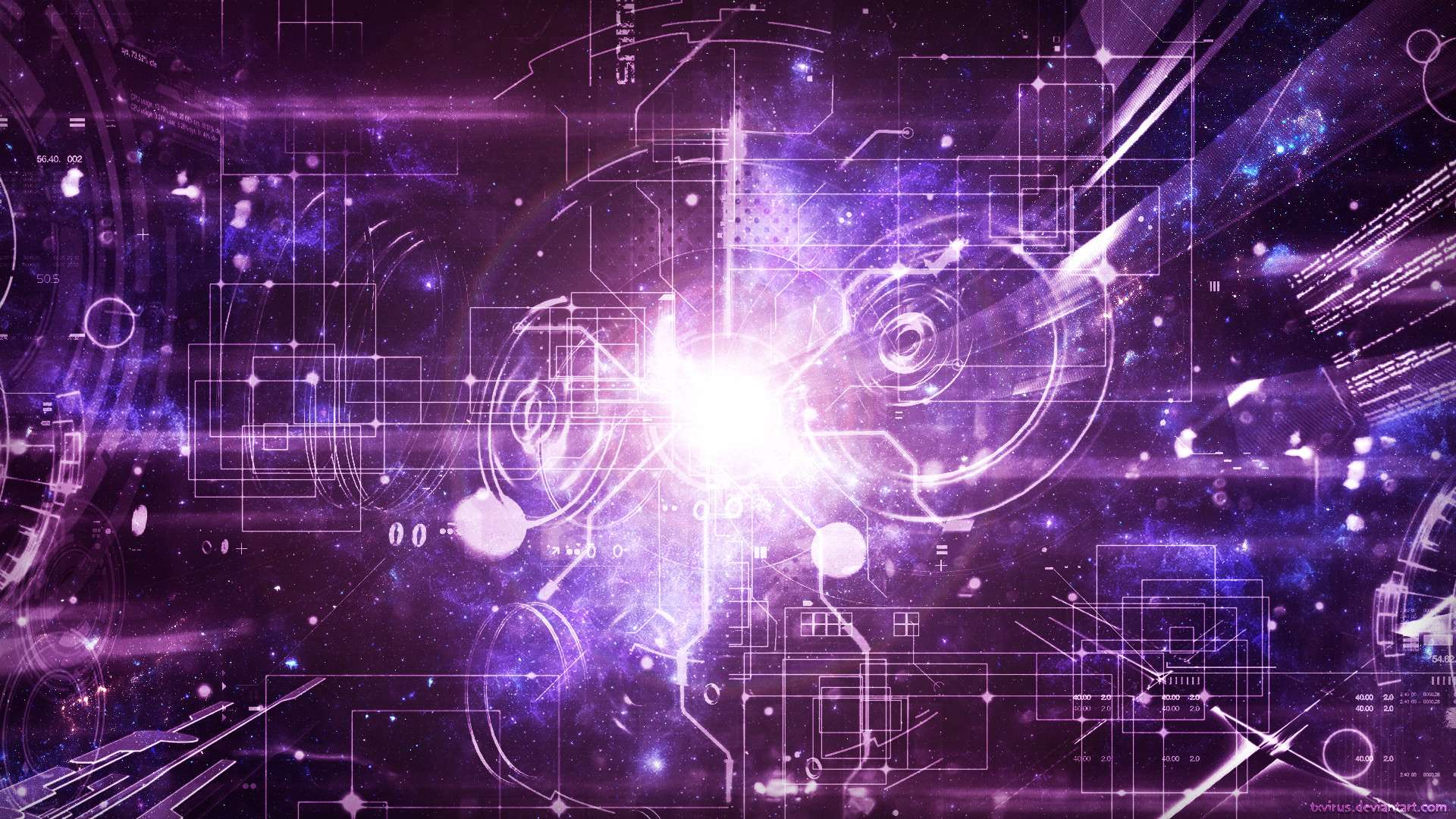 1920x1080 Purple Techno Wallpaper