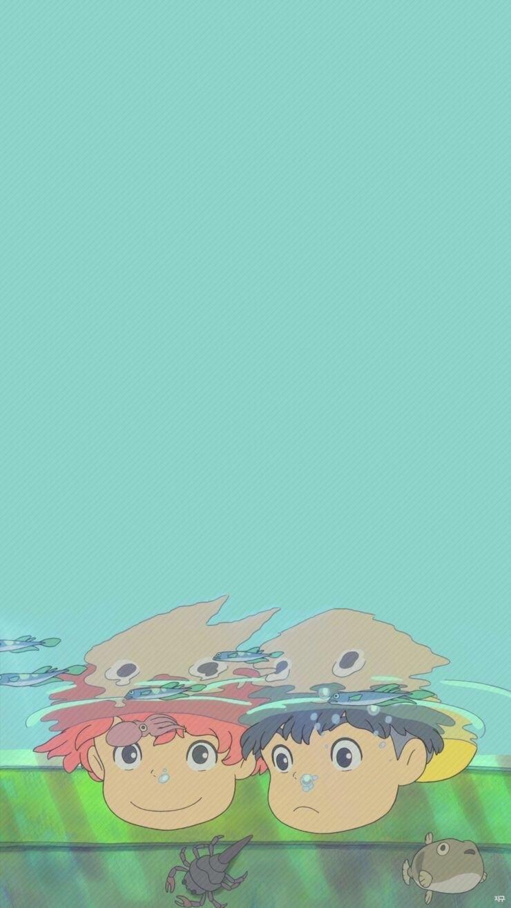740x1315 By going: BY GANI studio ghibli wallpaper & background / Studio Ghibli Ponyo iPhone. Ghibli artwork, Studio ghibli background, Studio ghibli movies
