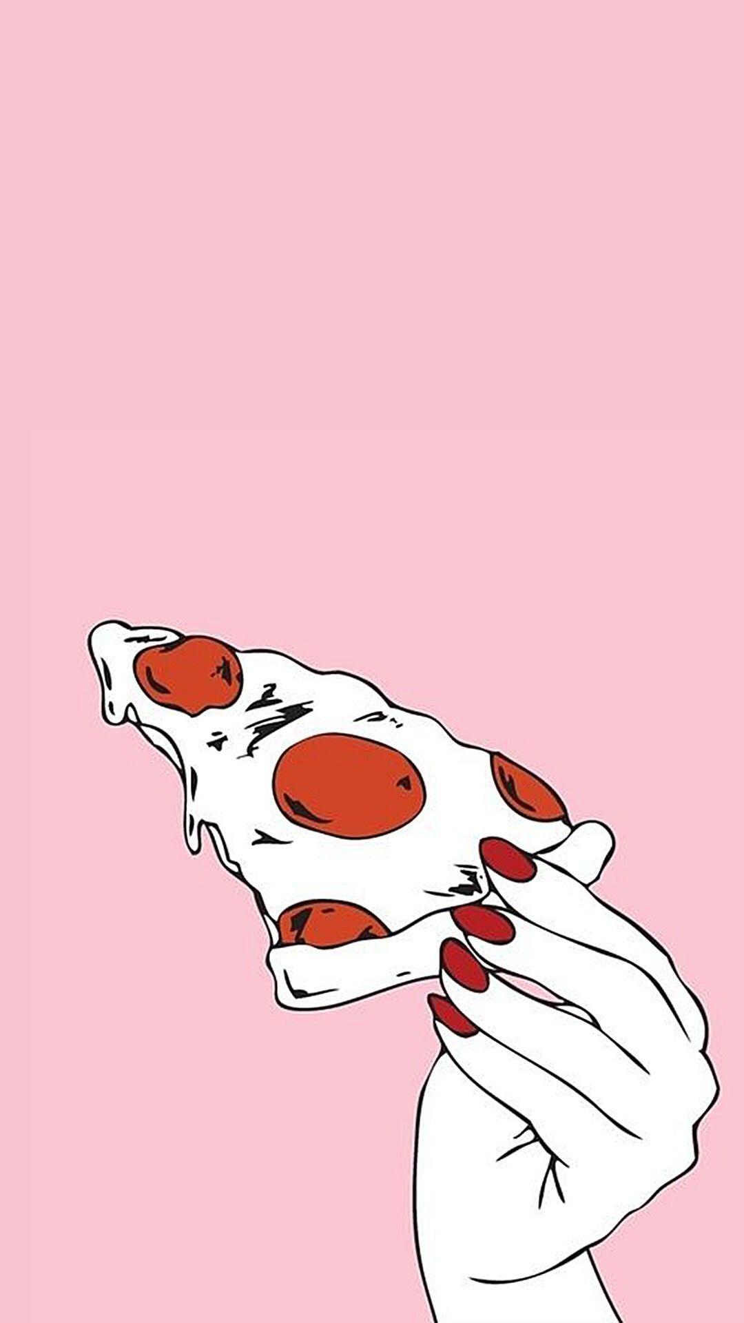 1080x1920 Girly, pink, pizza, aesthetics. Pop art decor, Tumblr wallpaper, Pizza wallpaper