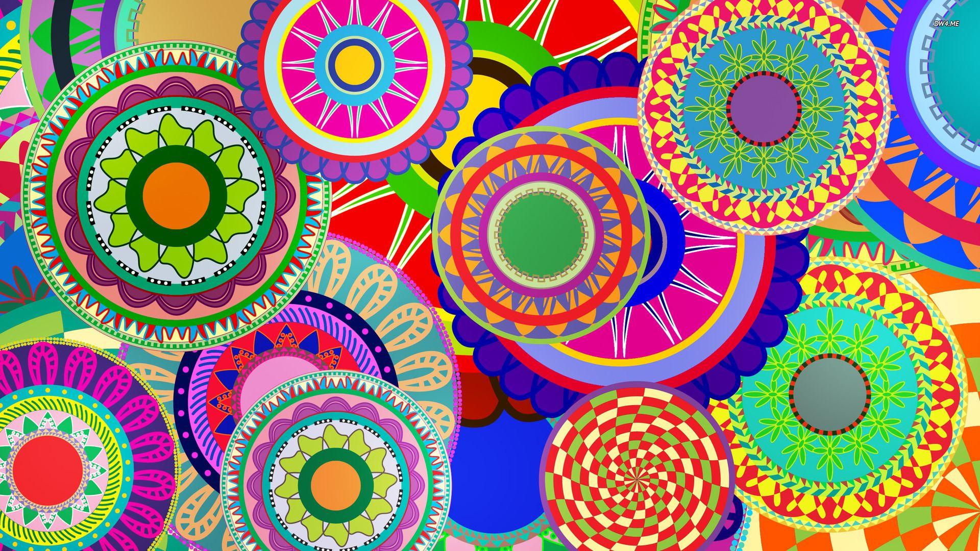 1920x1080 Colorful Abstract Flower Wallpaper