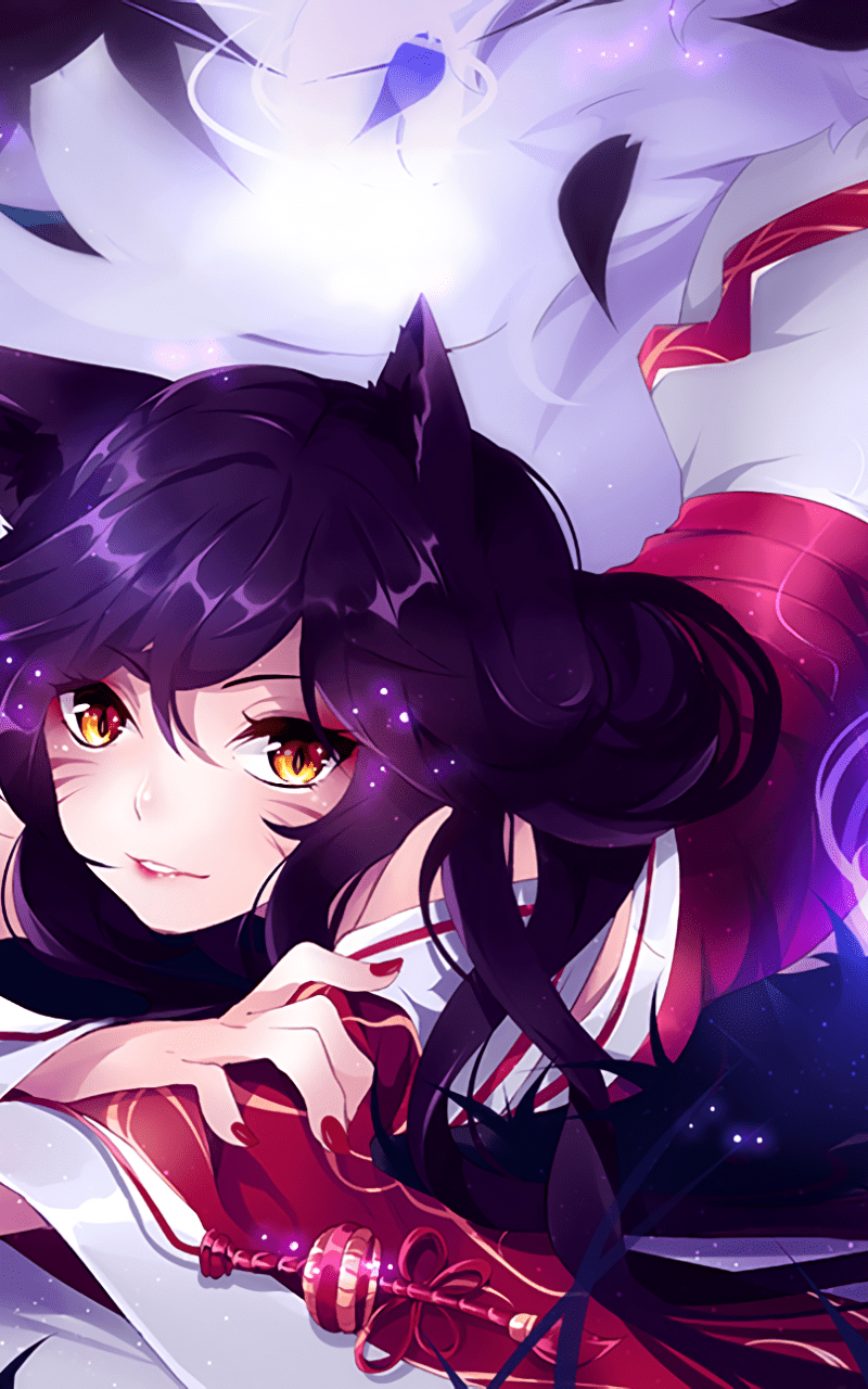 800x1280 Download 800x1280 Ahri, Fox Girl, League Of Legends, Anime Style, Animal Ears Wallpaper for Galaxy Note, Samsung Galaxy Tab 2 10. Samsung Galaxy Tab 10. Galaxy Note 10. Asus Nexus 7