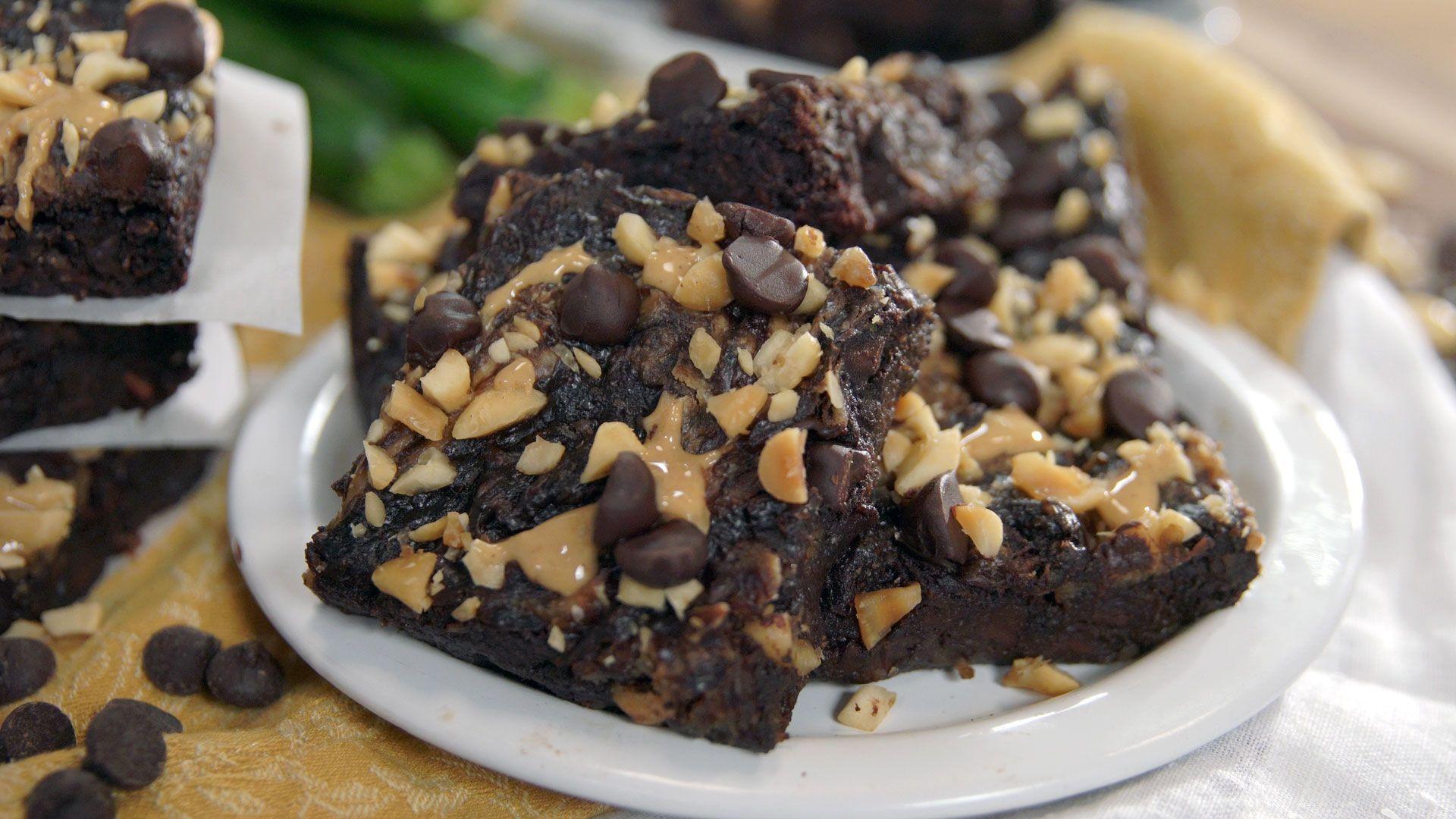 1920x1080 Peanut Butter Chocolate Zucchini Brownies Recipe