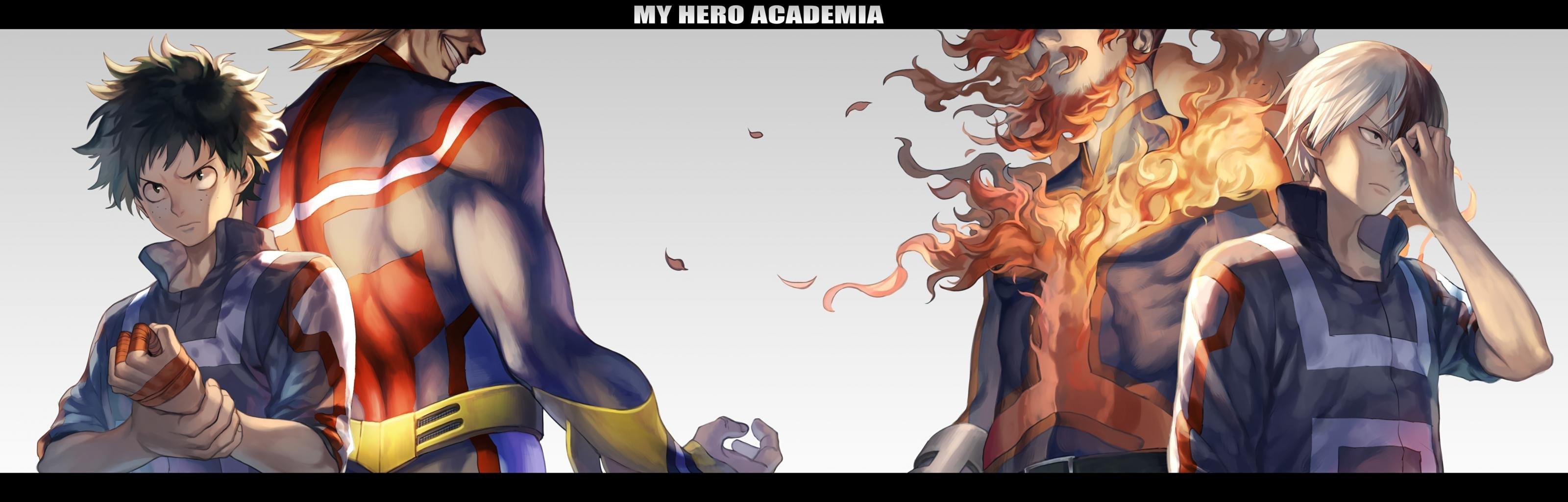 3200x1024 Dual monitor Boku No Hero Academia .