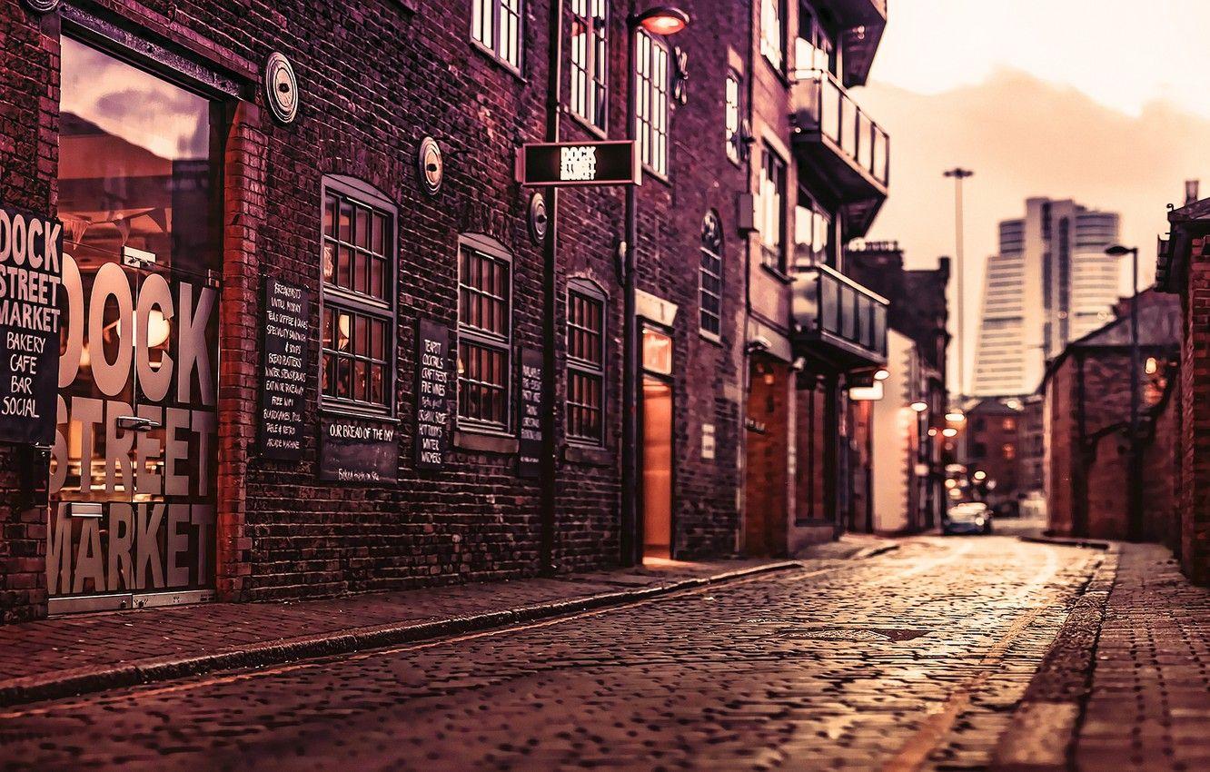 1332x850 Wallpaper lights, store, bakery, pavement, roadway, architectural, signboards image for desktop, section город