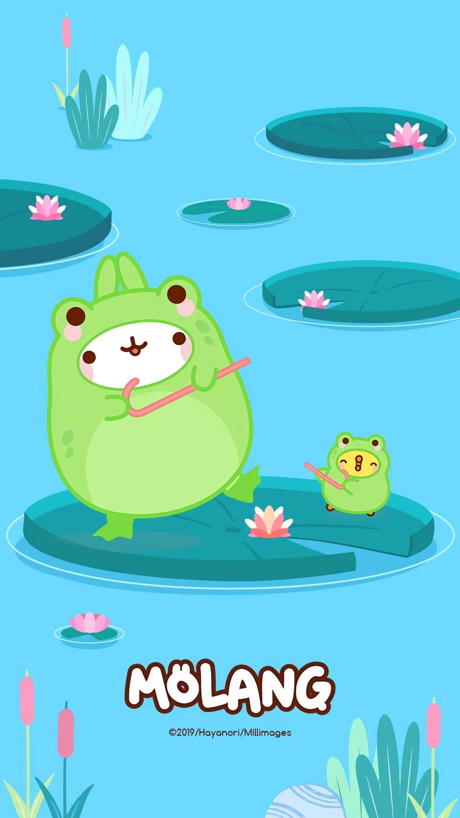 1500x2668 Froggy Molang & Piu Piu Mobile Wallpaper