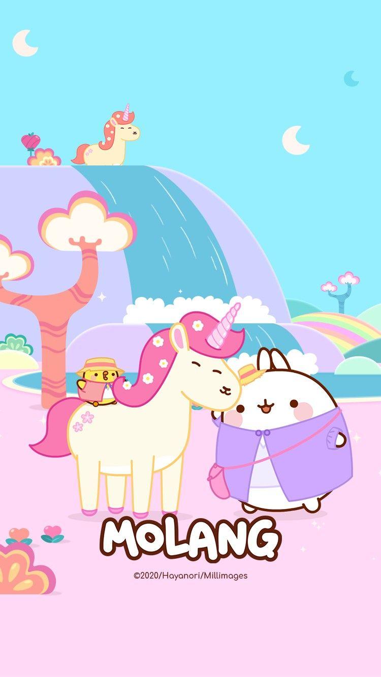 750x1334 Molang di 2020. Ilustrasi lucu, Wallpaper lucu, Animasi
