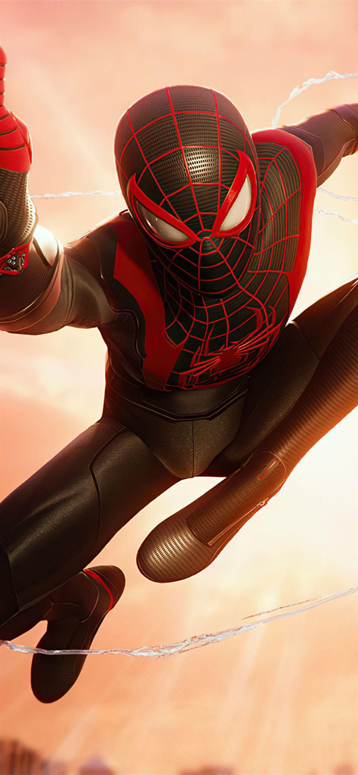 1242x2688 4k marvels spiderman miles morales iPhone X Wallpaper Free Download