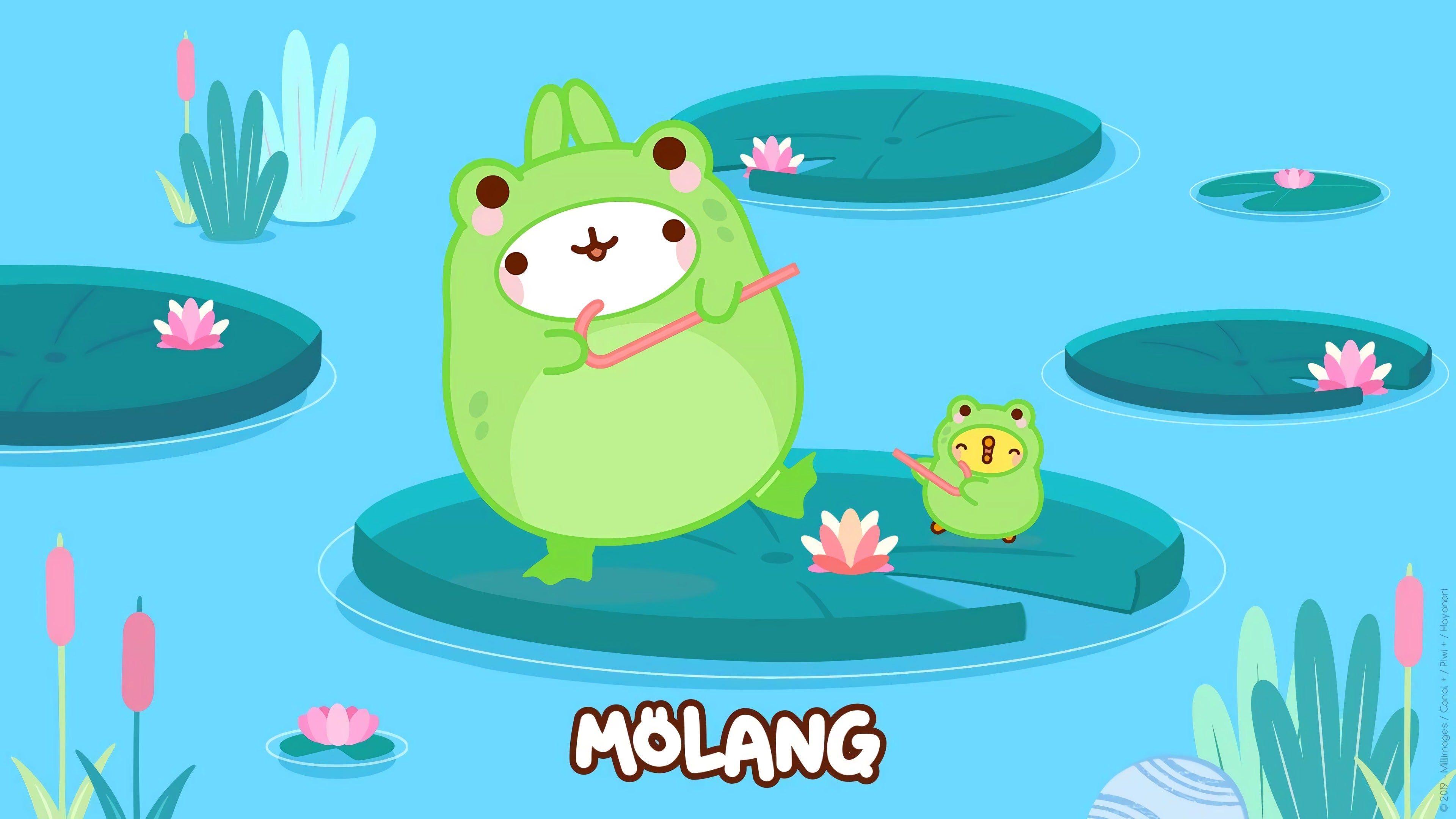 3840x2160 Froggy Molang & Piu Piu Desktop Wallpaper