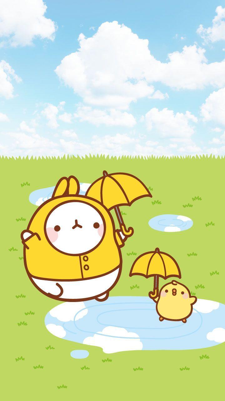 720x1280 Molang & Piu Piu. Đang yêu, Painting, Động vật