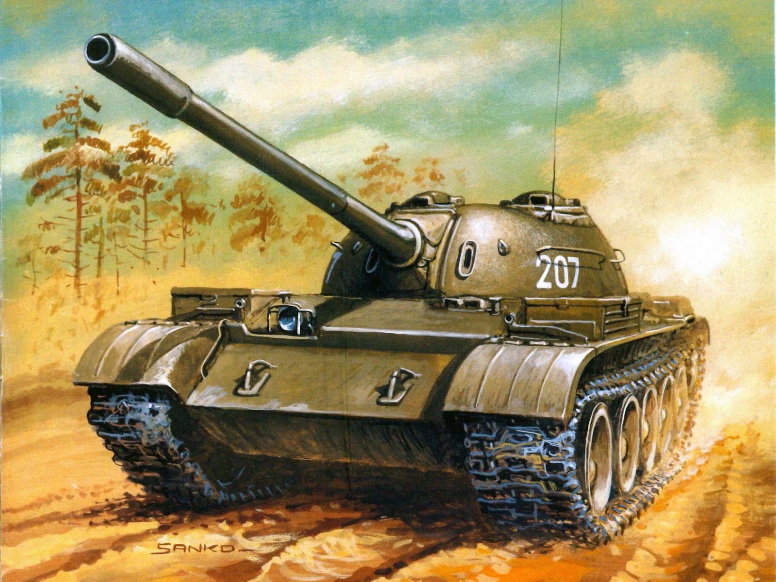 1600x1200 Image Tanks Tank T 54 Painting Art Army