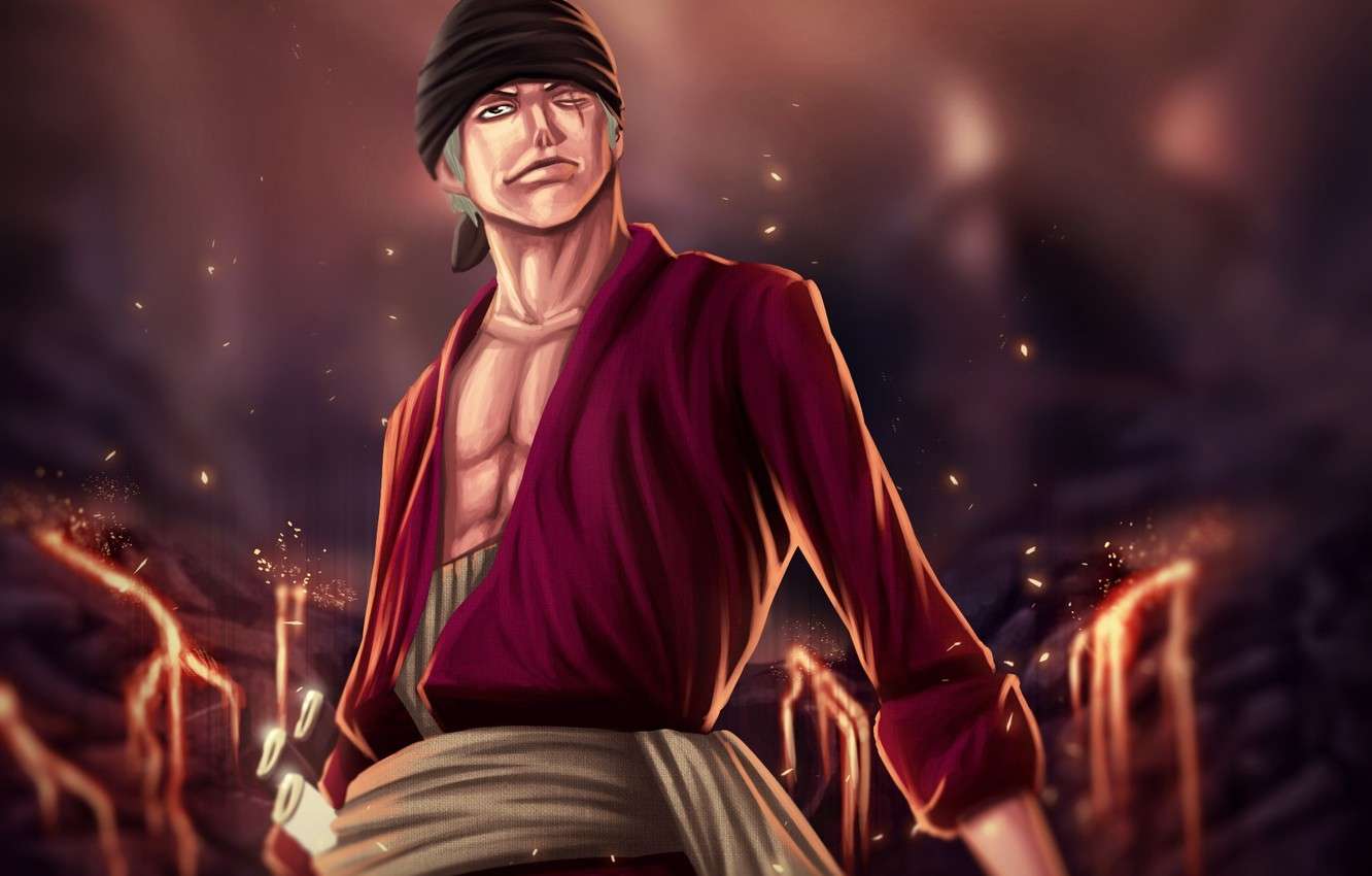 1332x850 Zoro Black Blade Wallpaper