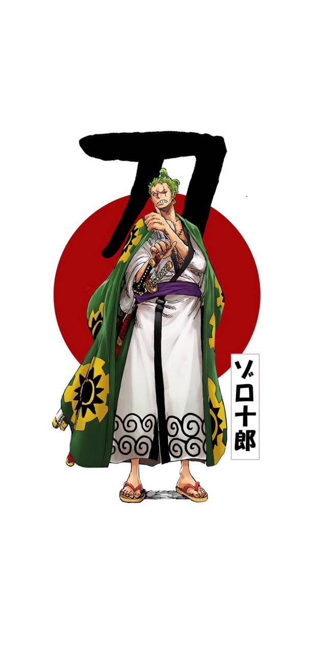 623x1280 Zoro Wano Wallpaper