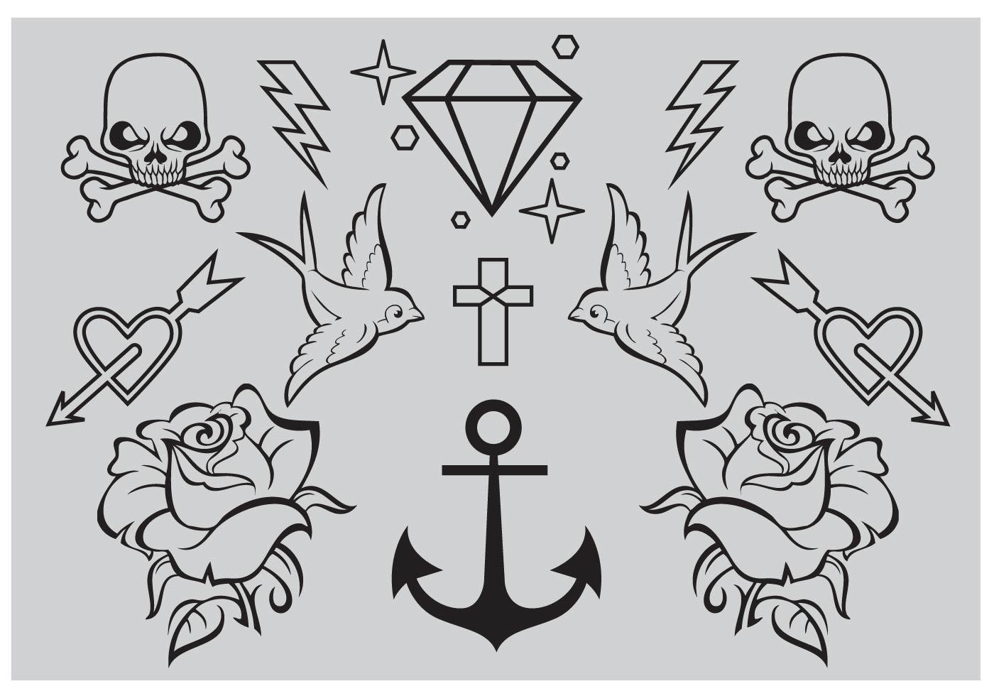 1400x980 Old School Tattoo Designs
