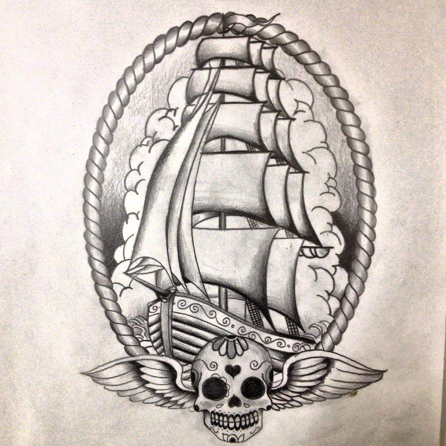 894x894 Compass Tattoo Flash
