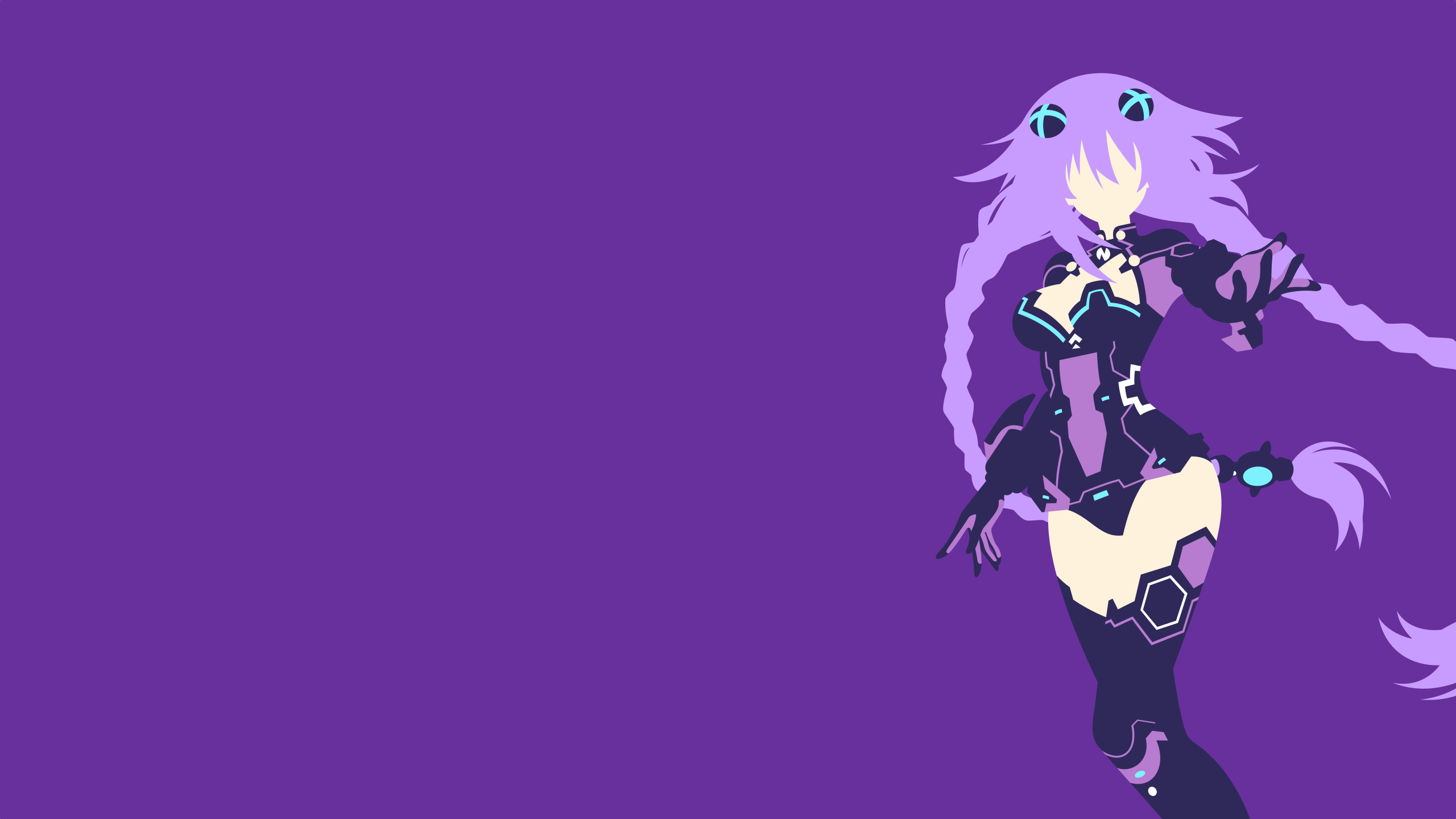 2560x1440 Purple Background Anime Girl