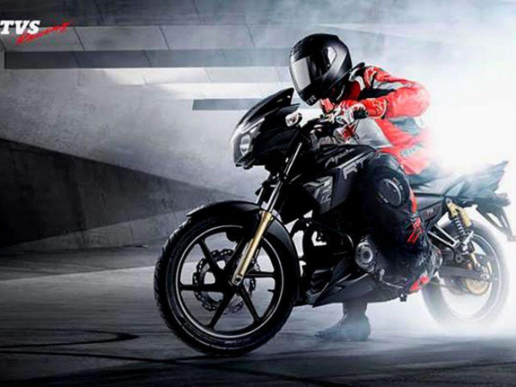 1024x768 Tvs Apache Matte Black Edition Rtr 160 Black