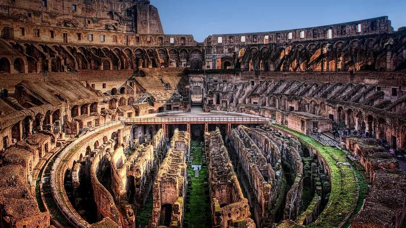 1366x768 Colosseum Interior Wallpaper & Background Download