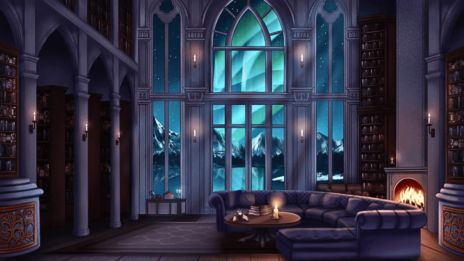 1920x1080 Gothic Library, Art by Me [1920x1080]