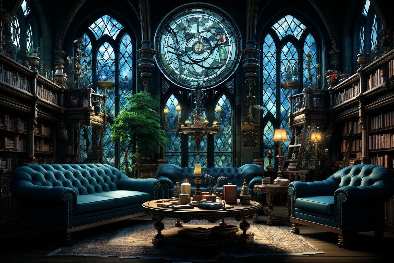 1344x896 Dragon's Sanctum: The Gothic Library Enclave 5