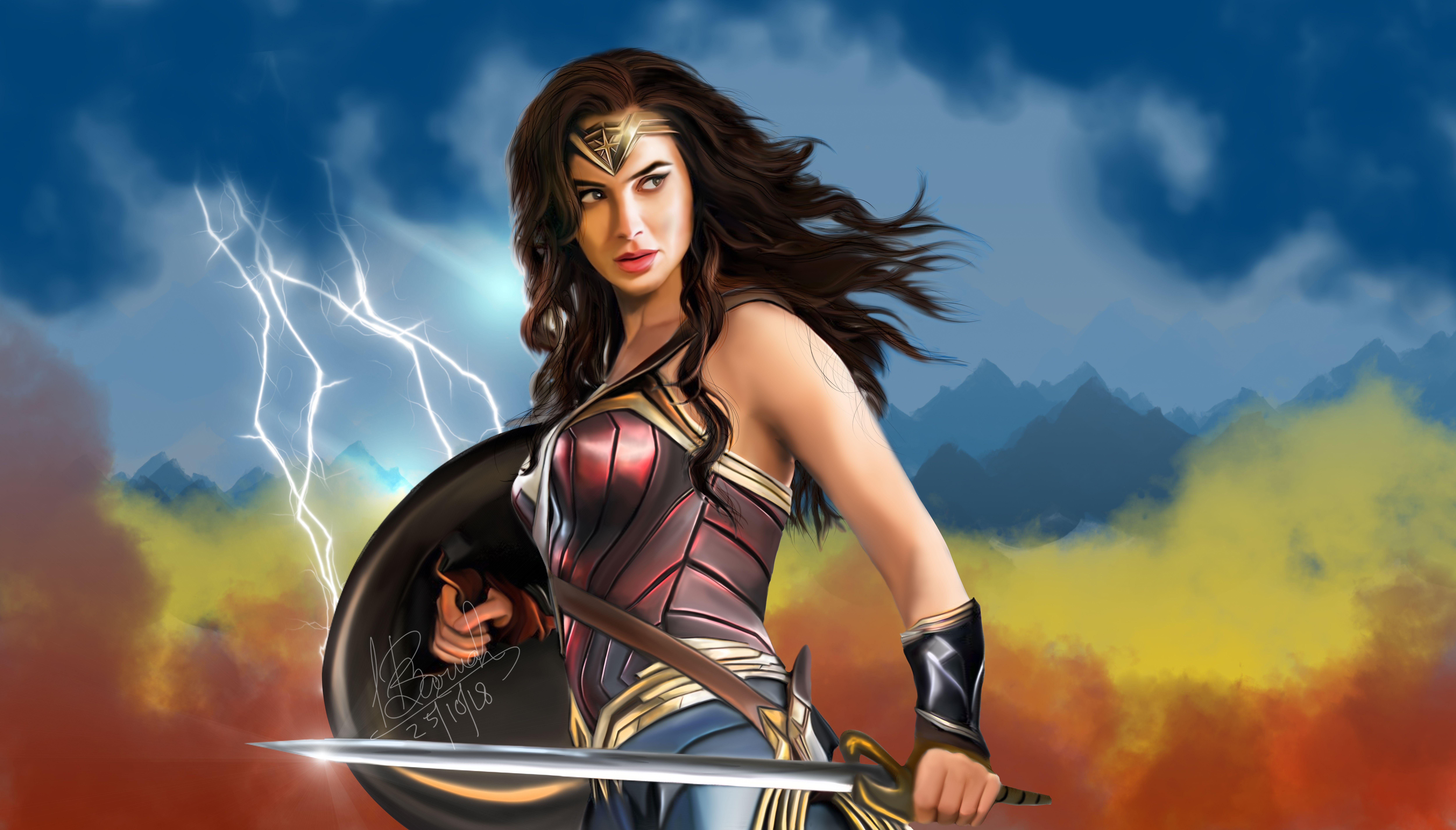 10000x5700 Wonder Woman Fan Art 10k Wallpaper