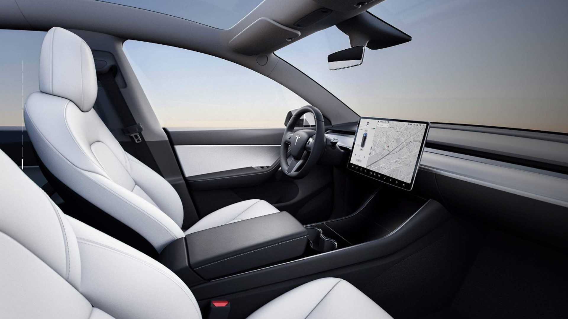 1920x1080 Tesla Model 3 Inside Wallpaper